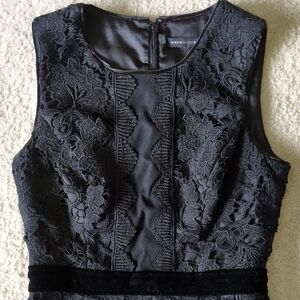 White House Black Market Black Crochet Dress